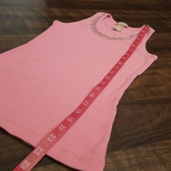 Reference Coral Ribbed Tank Top with embellishments - Size Small - Picture 5 of 8